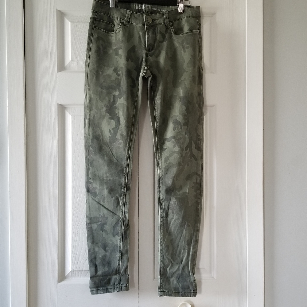 👖INSIDER FLORAL CAMO PATTERN SKINNY JEANS